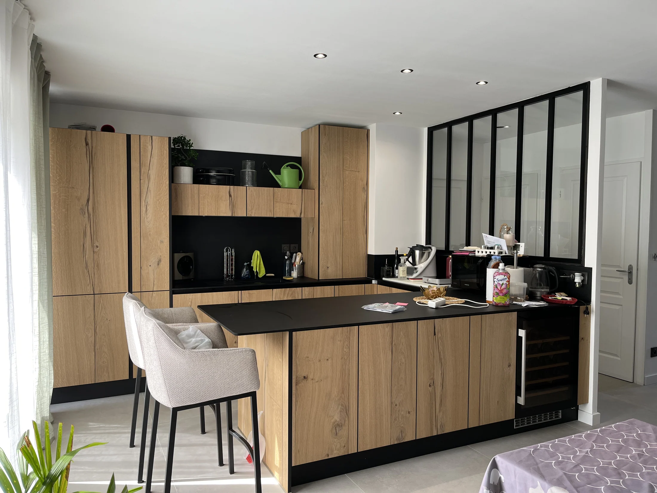 Archamps - La cuisine sous verrière — réalisation de l’Atelier des Rocailles