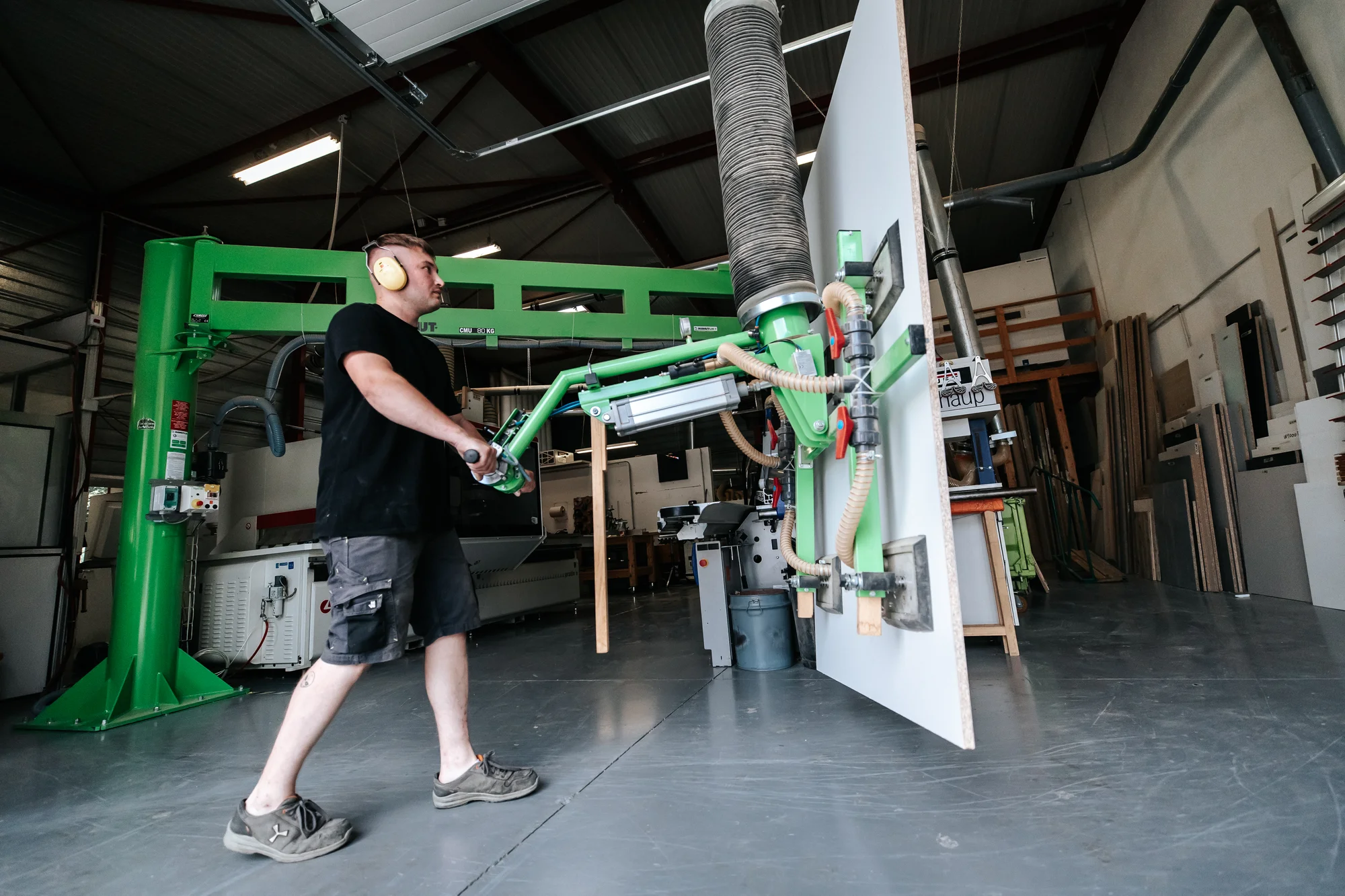 L’atelier et l’équipe — réalisation de l’Atelier des Rocailles