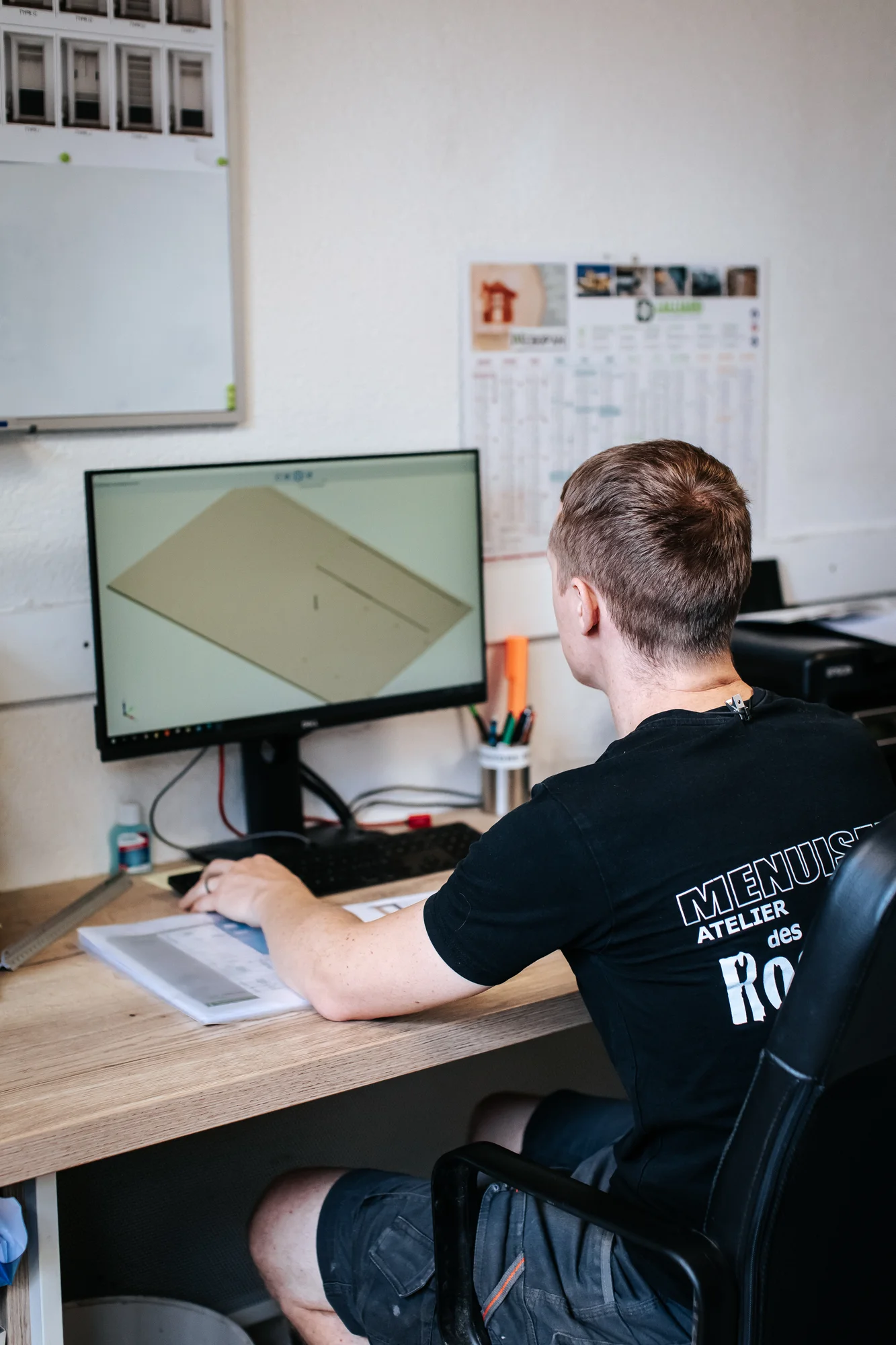 L’atelier et l’équipe — réalisation de l’Atelier des Rocailles