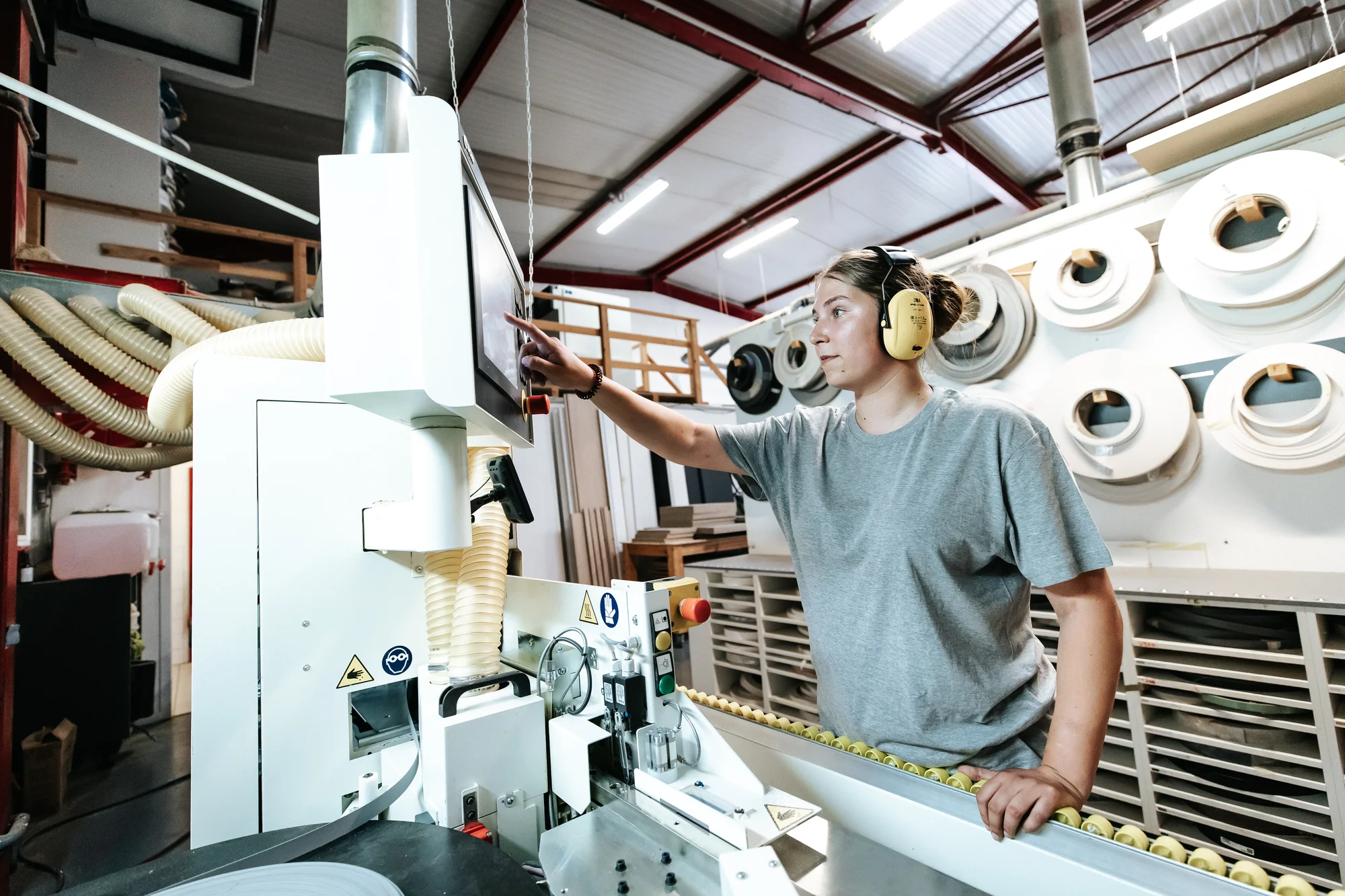 L’atelier et l’équipe — réalisation de l’Atelier des Rocailles