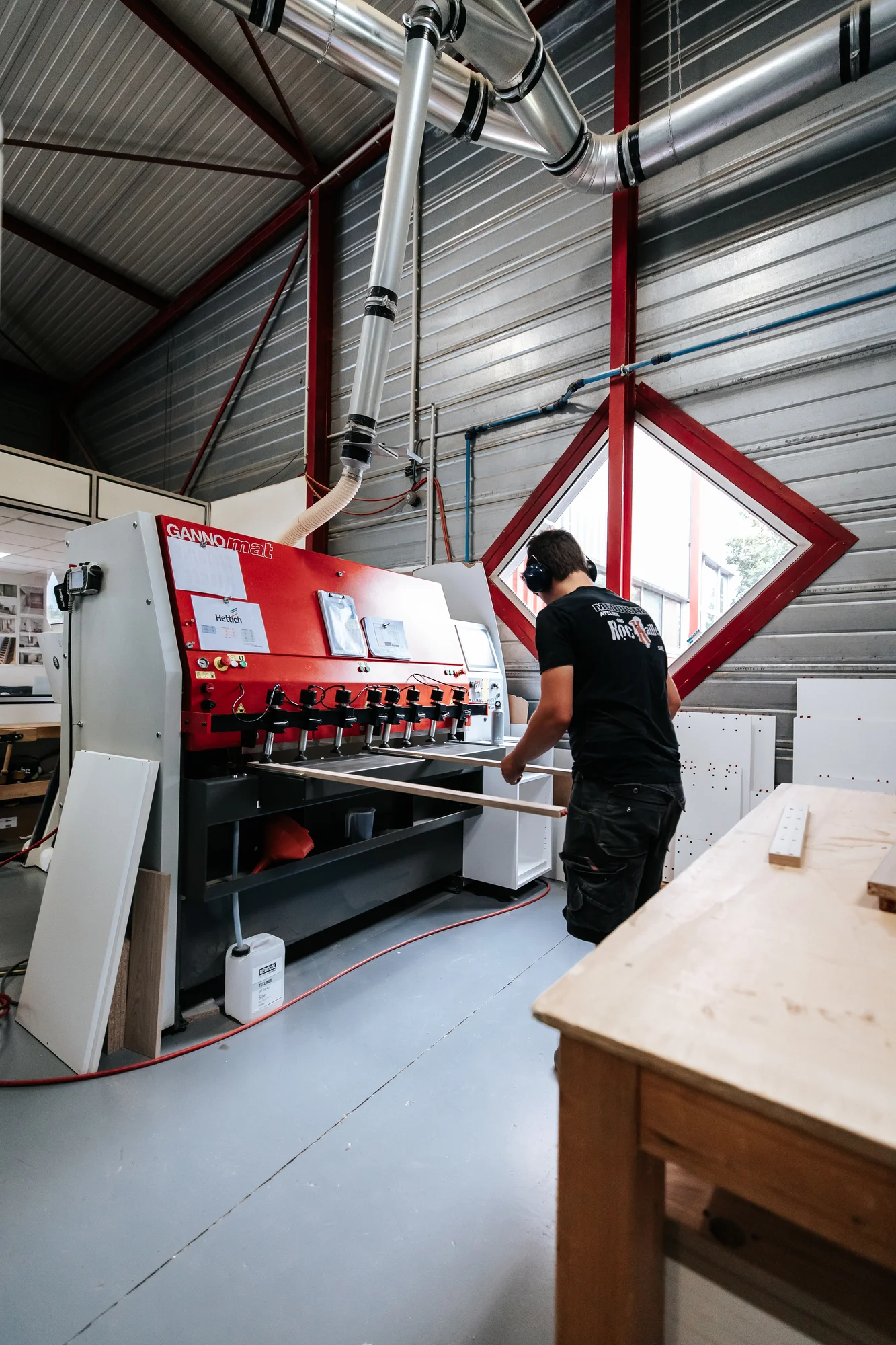 L’atelier et l’équipe — réalisation de l’Atelier des Rocailles
