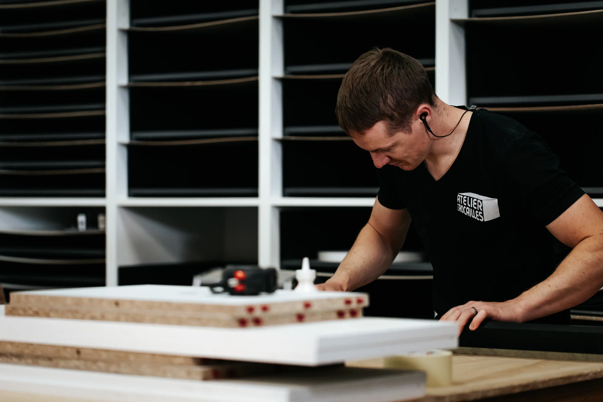 L’atelier et l’équipe — réalisation de l’Atelier des Rocailles