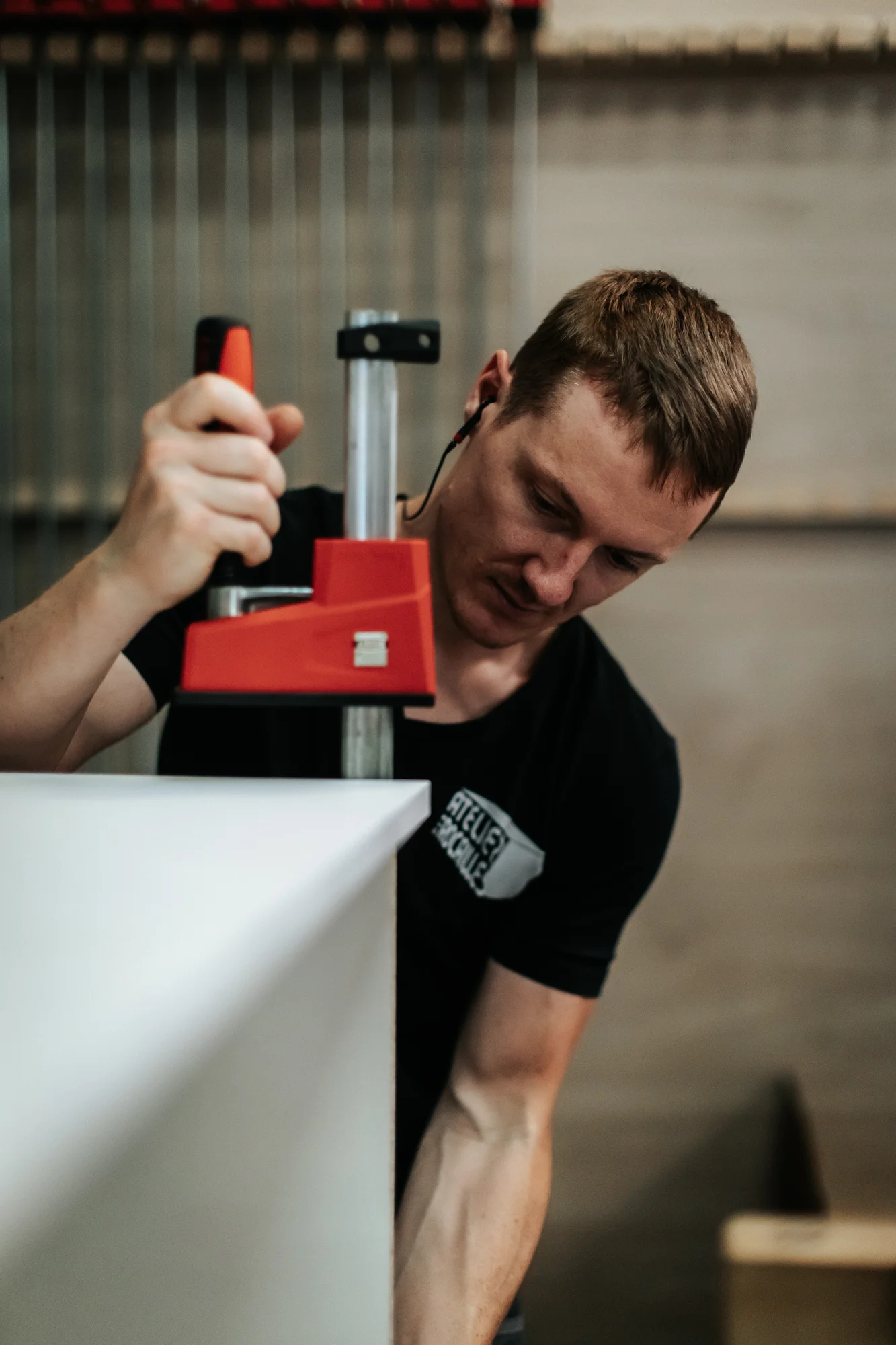 L’atelier et l’équipe — réalisation de l’Atelier des Rocailles