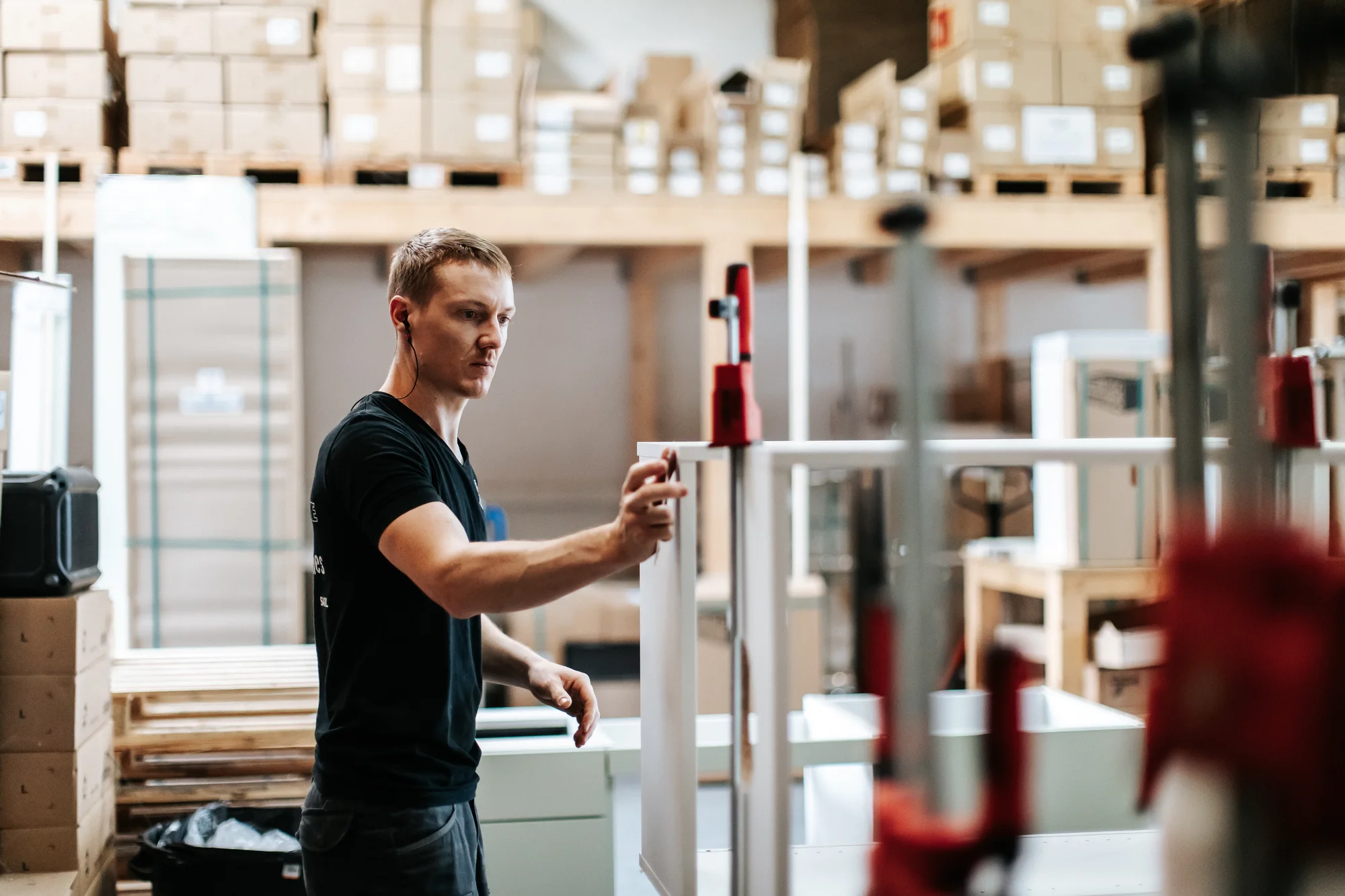 L’atelier et l’équipe — réalisation de l’Atelier des Rocailles