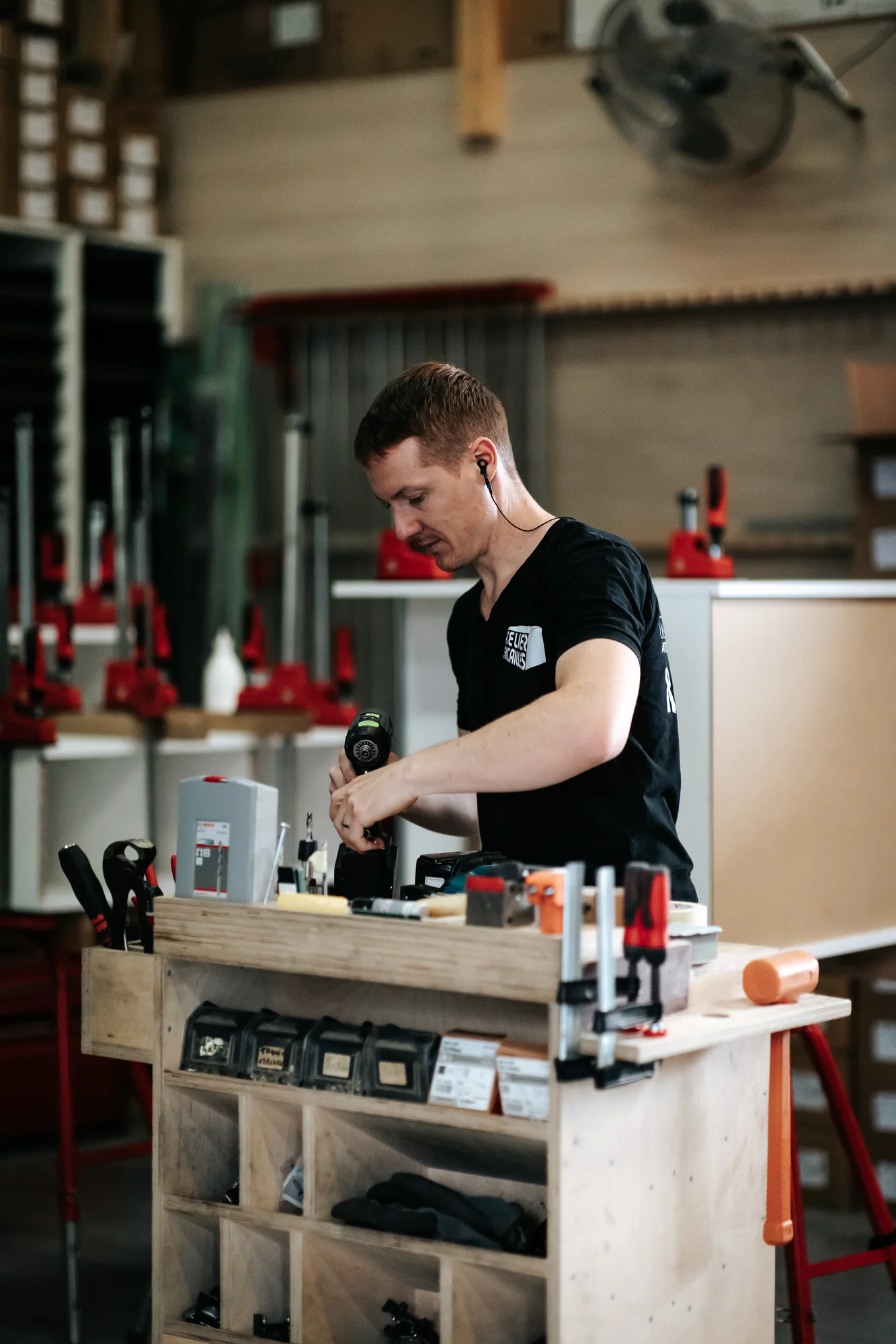 L’atelier et l’équipe — réalisation de l’Atelier des Rocailles