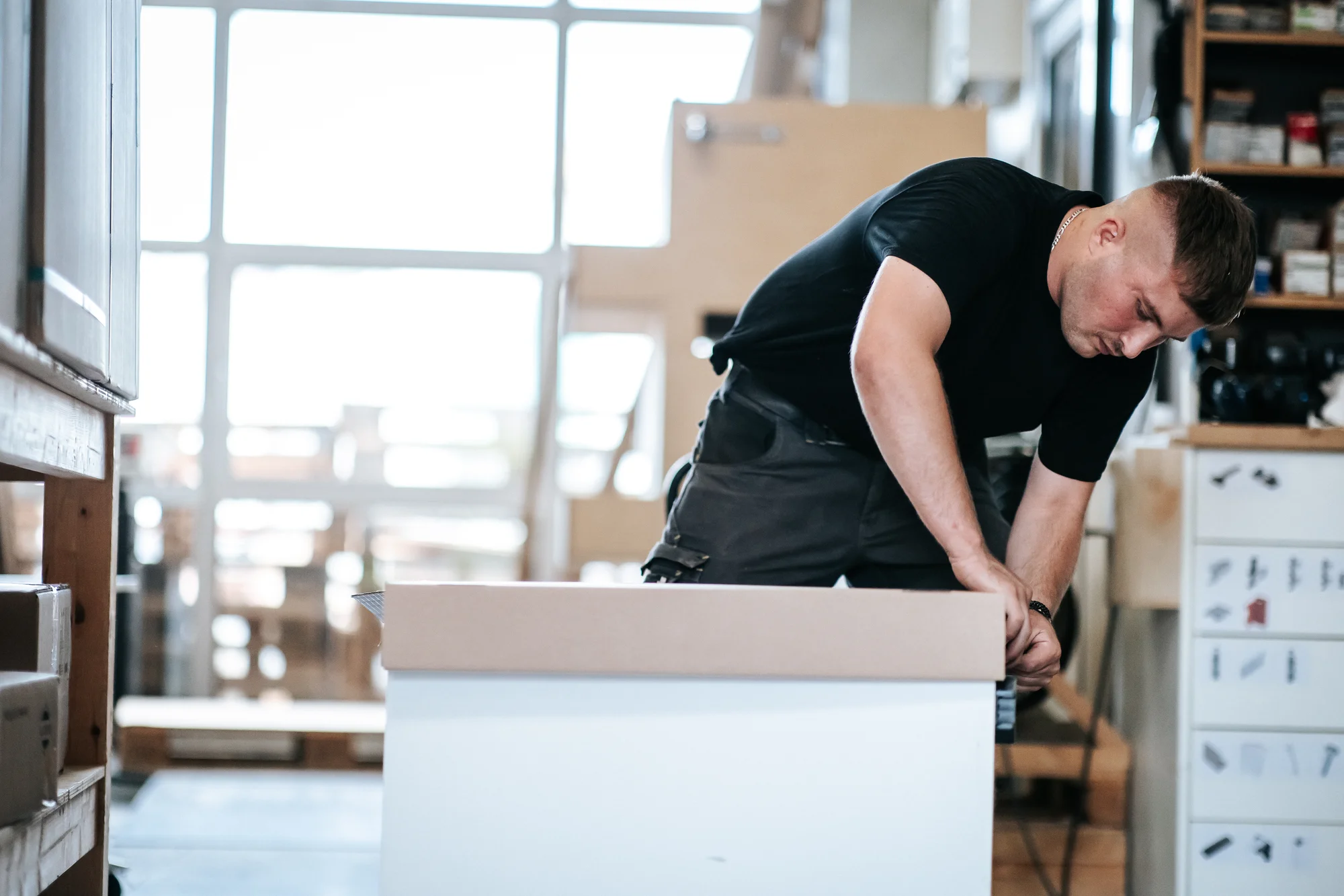 L’atelier et l’équipe — réalisation de l’Atelier des Rocailles