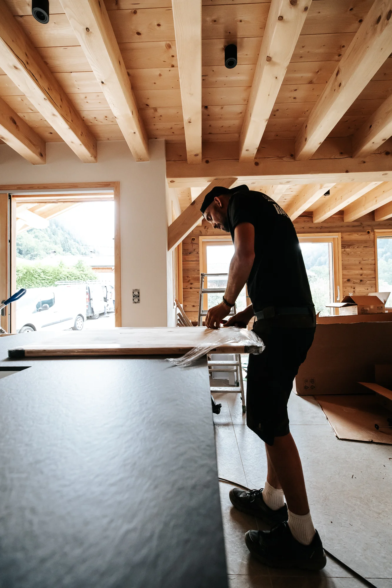 L’atelier et l’équipe — réalisation de l’Atelier des Rocailles